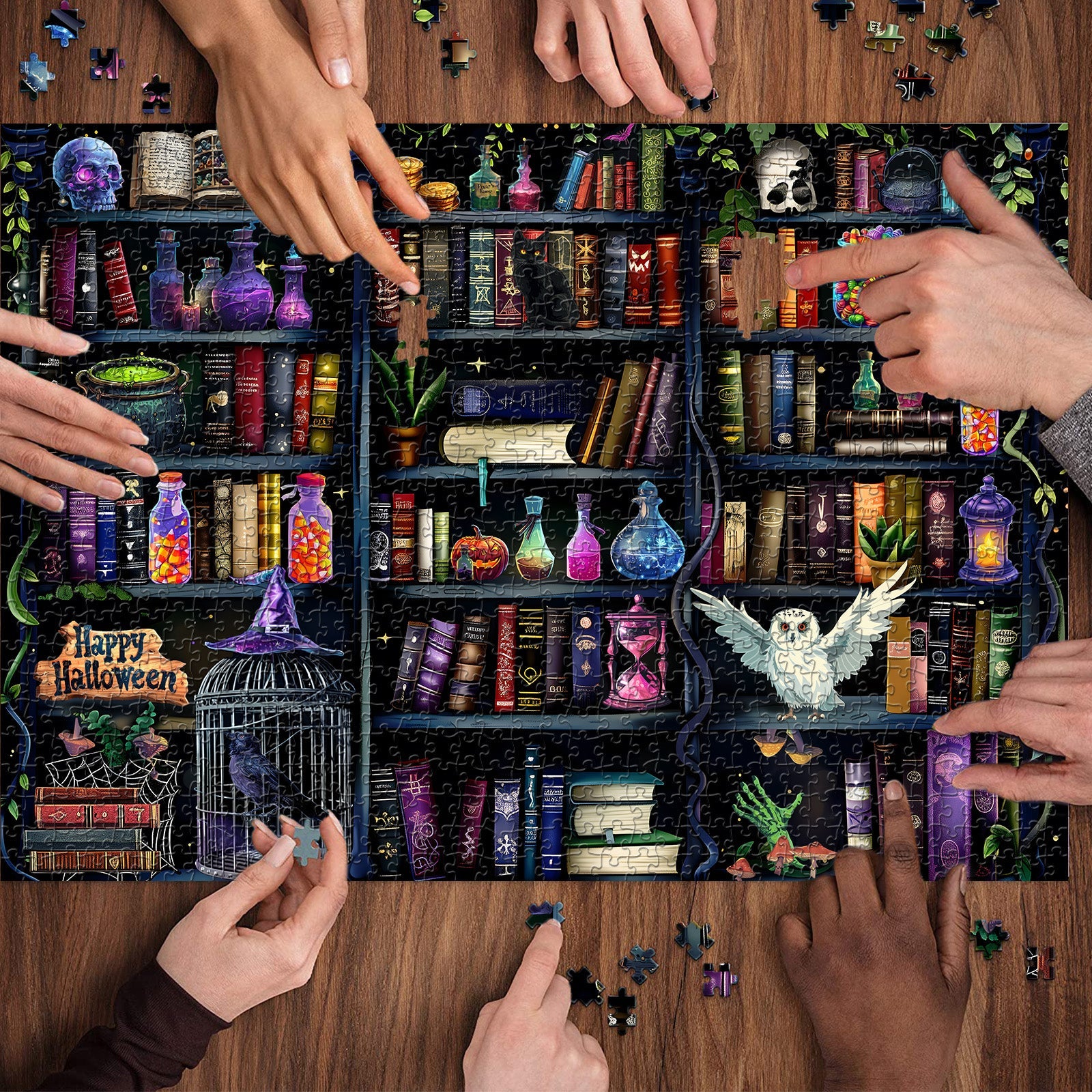 Magical Bookshelf Mystery Jigsaw Puzzles 1000 Pieces