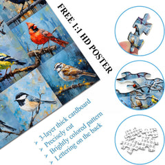 Colorful Birds Art Jigsaw Puzzle 1000 Pieces