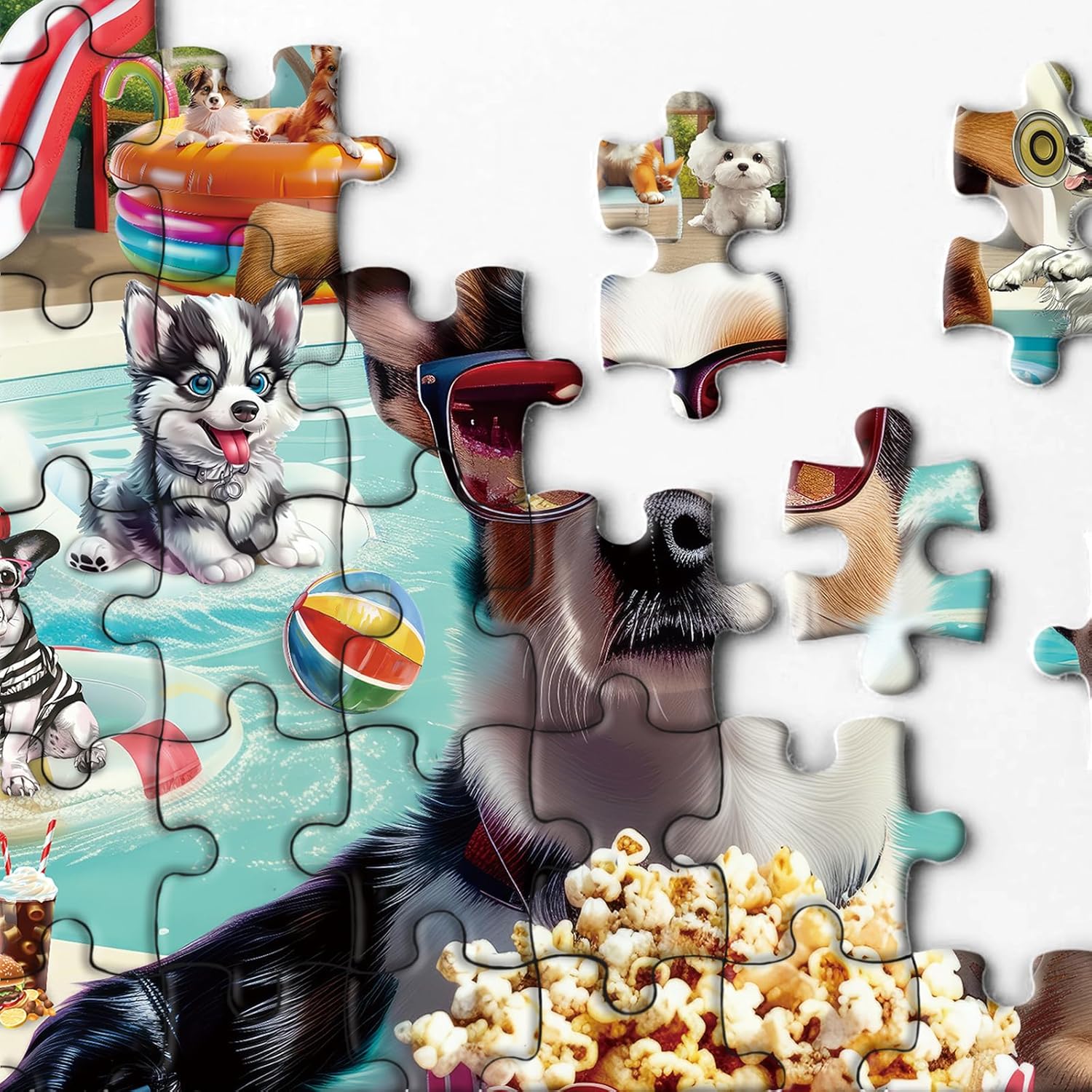 Pooch Pool Party Jigsaw Puzzles 1000 Pieces