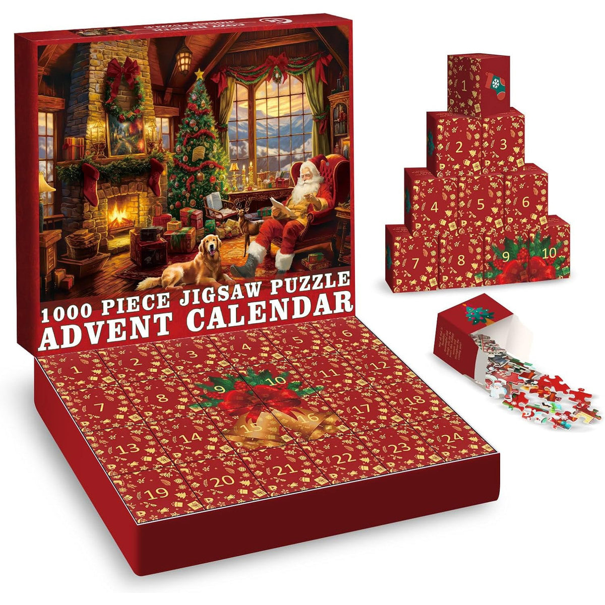 Cozy Hearth Advent Calendar Jigsaw Puzzle 1000 Pieces