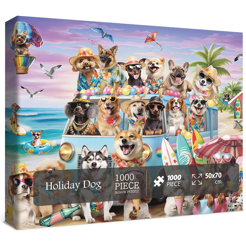 Holiday Puppy Jigsaw Puzzle 1000 Pieces