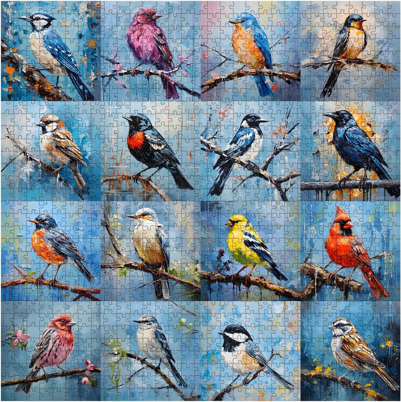 Colorful Birds Art Jigsaw Puzzle 1000 Pieces