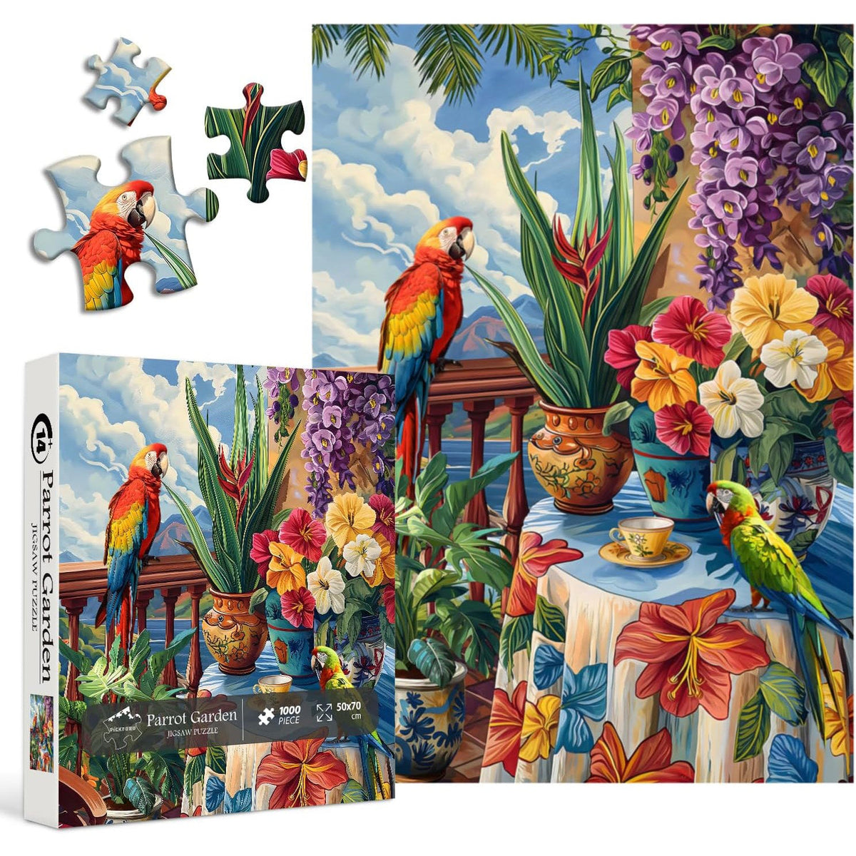 Parrot Garden Jigsaw Puzzles 1000 Pieces