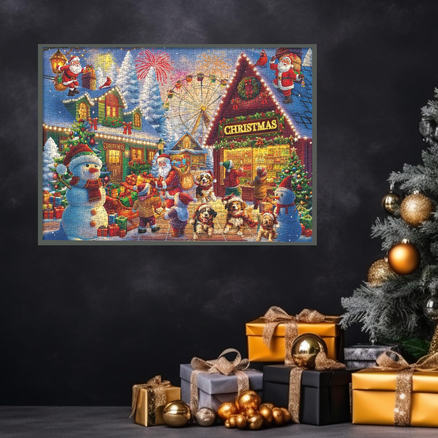 Frohe Weihnachten, Straßen-Puzzle, 1000 Teile