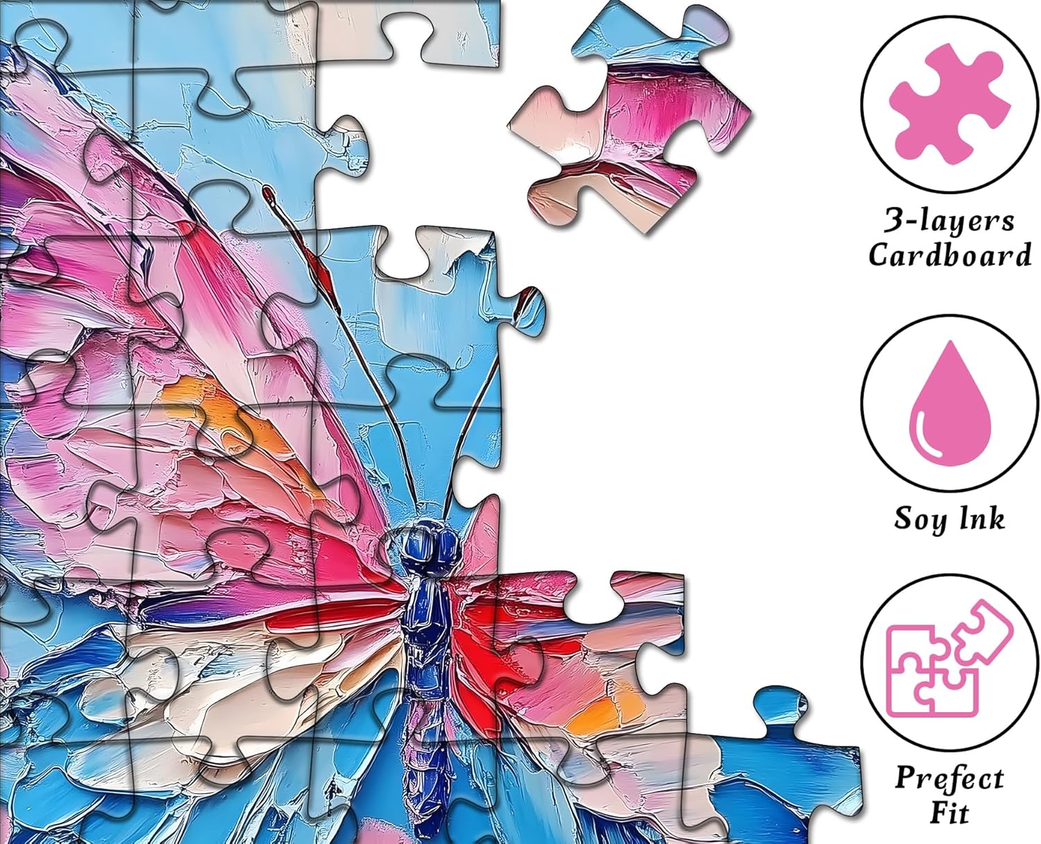 Colorful Winged Beauty Jigsaw Puzzle 1000 Pieces