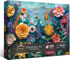 Papierschnittkunst-Blumenpuzzle 1000 Teile