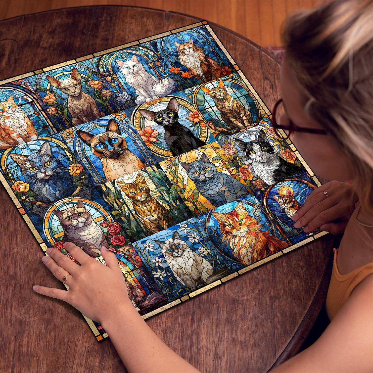 Colorful Kitty Collage Jigsaw Puzzle 1000 Piece