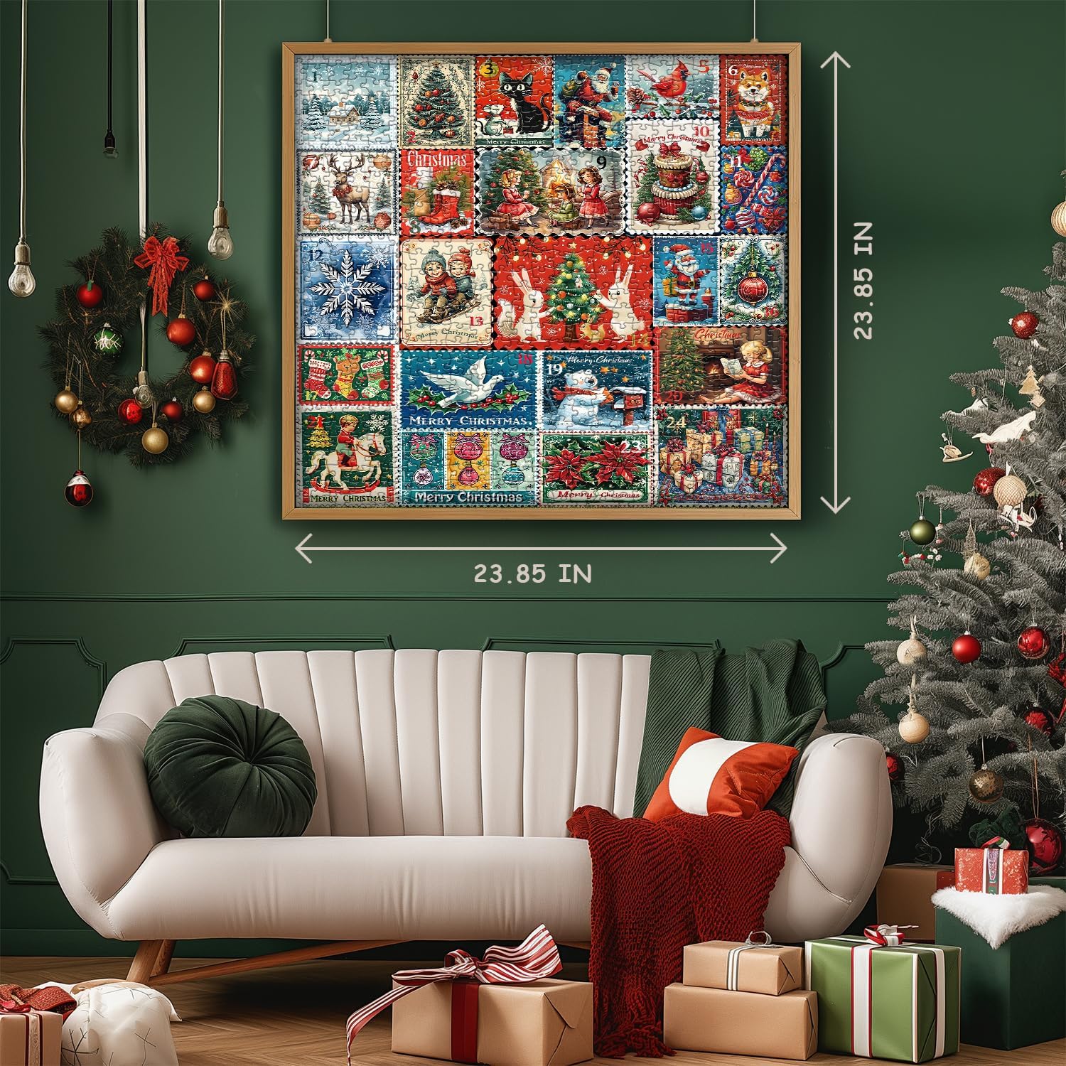 Christmas stamps Advent Calendar Jigsaw Puzzle 1000 Pieces