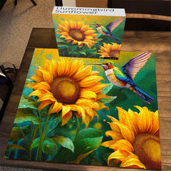 Sunflower Hummingbird Jigsaw Puzzles 1000 Pieces