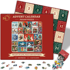 Christmas stamps Advent Calendar Jigsaw Puzzle 1000 Pieces