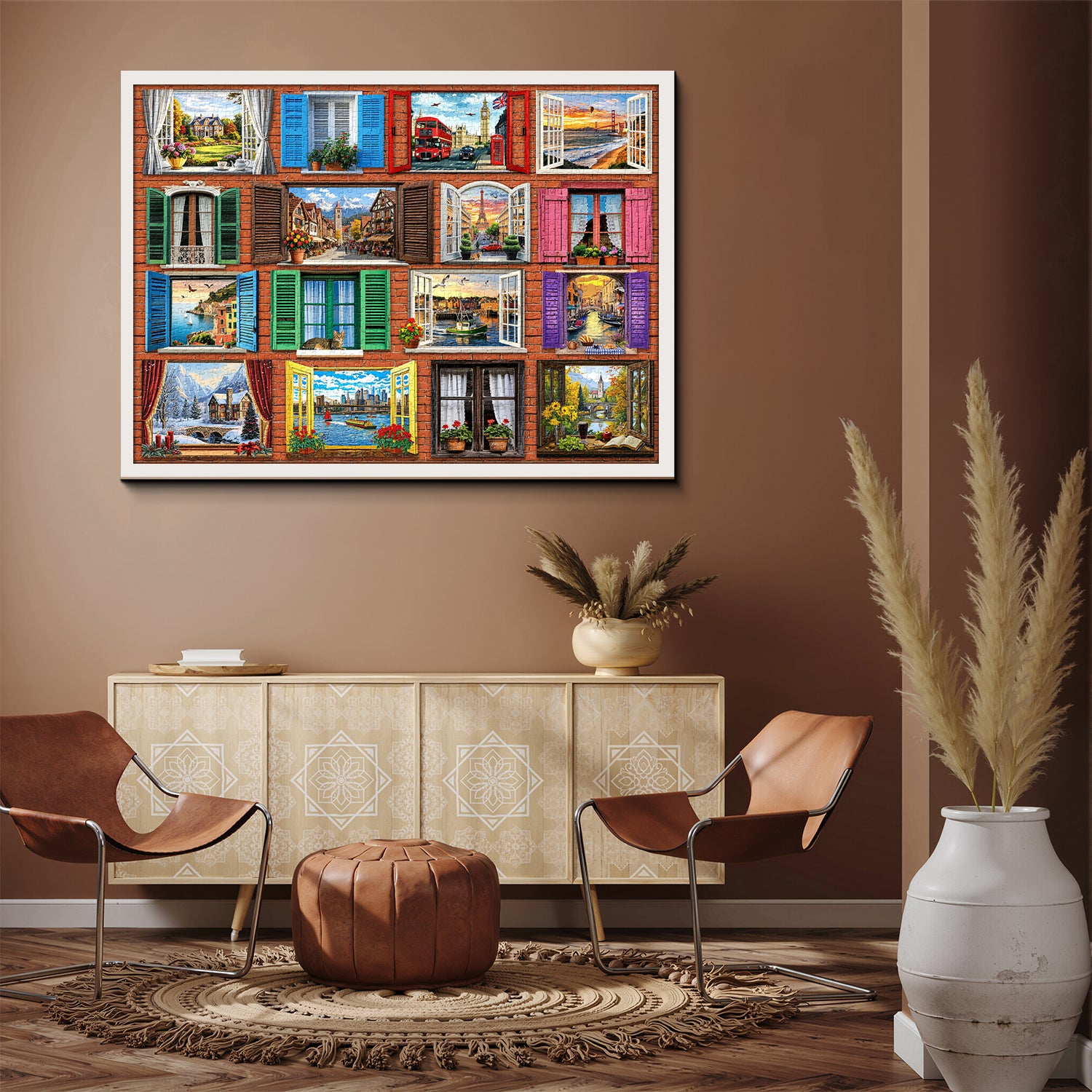 Welt durch Fenster Puzzle 1000 Teile