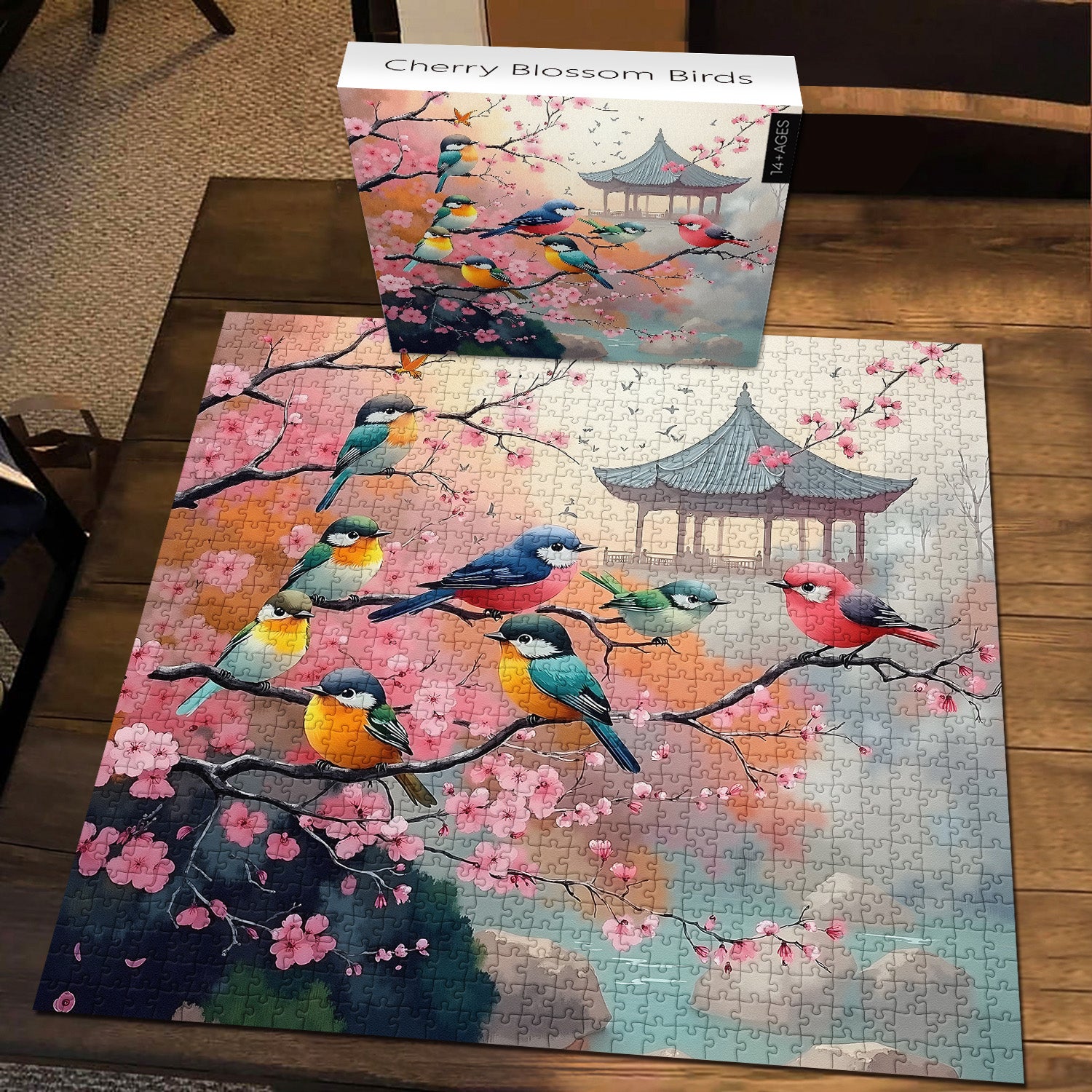 Cherry Blossom Birds Jigsaw Puzzle 1000 Pieces