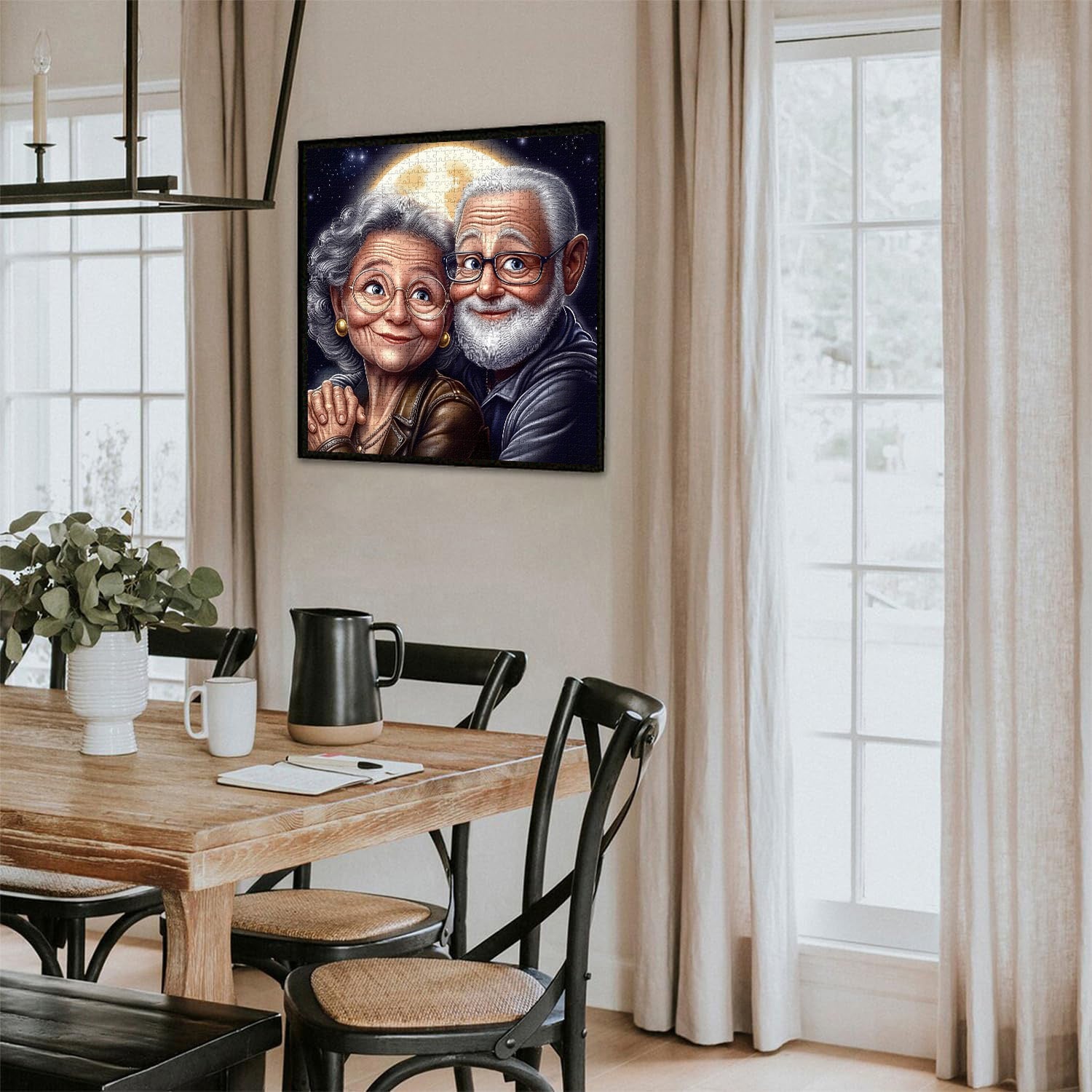 Silbernes Haar umarmt Puzzle 1000 Teile