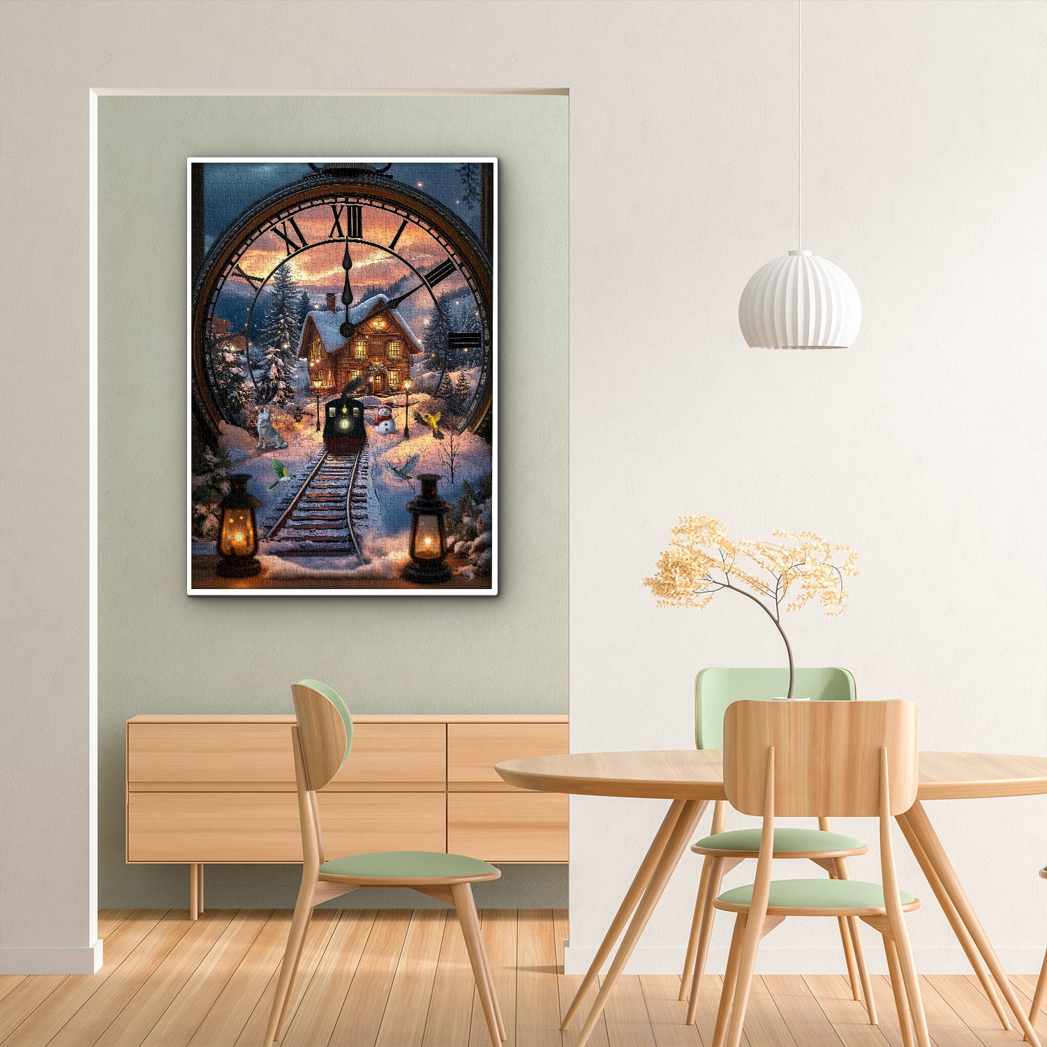 Fantasy Clock Train Jigsaw Puzzle 1000 Pieces