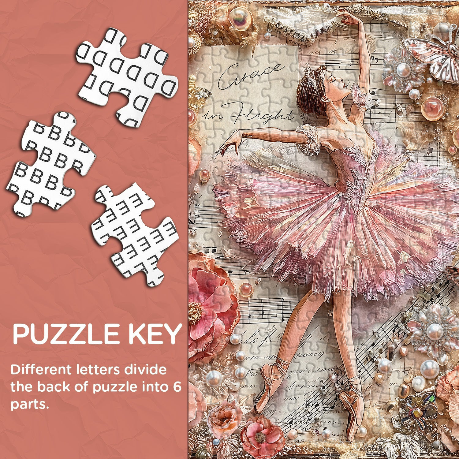 Blumentanz-Grace-Puzzle 1000 Teile