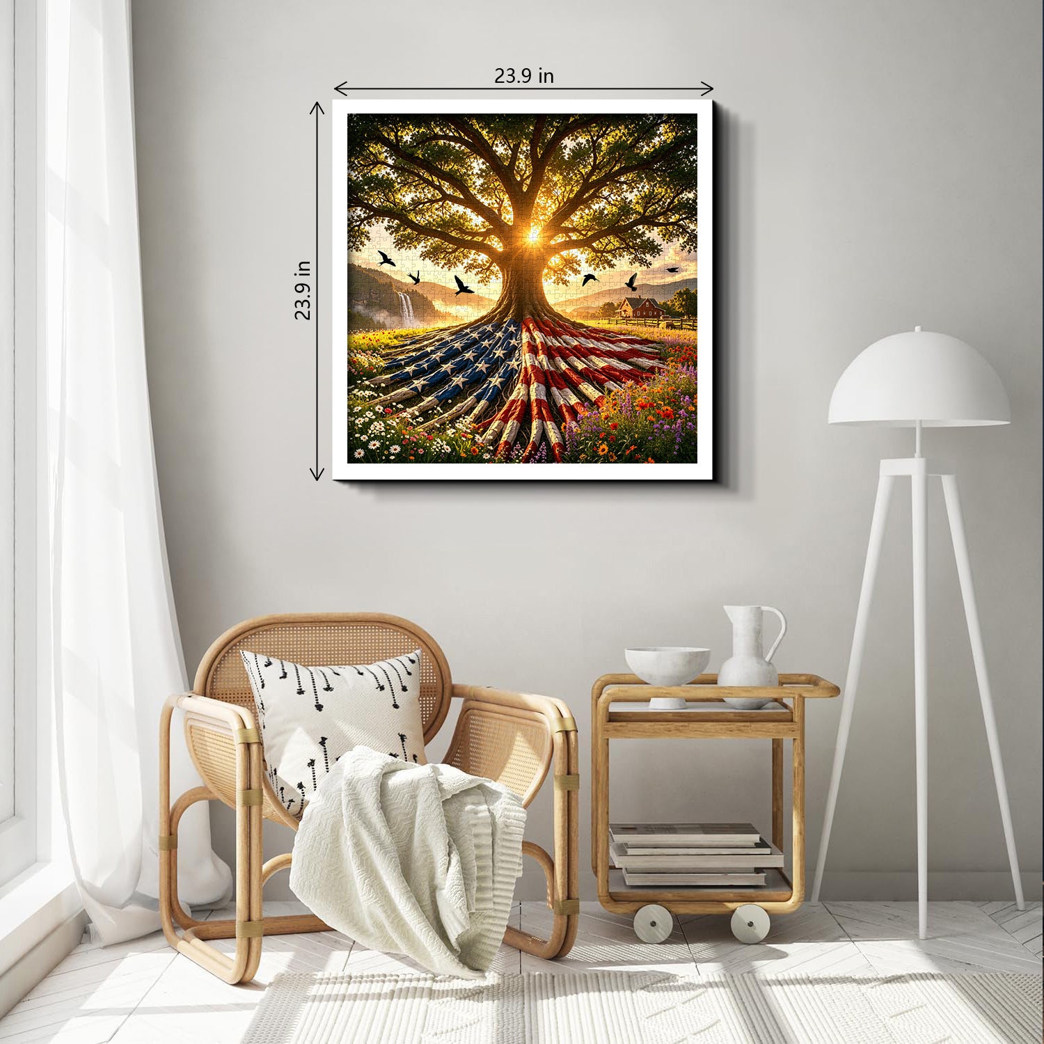 Flag Roots Sunset Oak Puzzle 1000 Teile