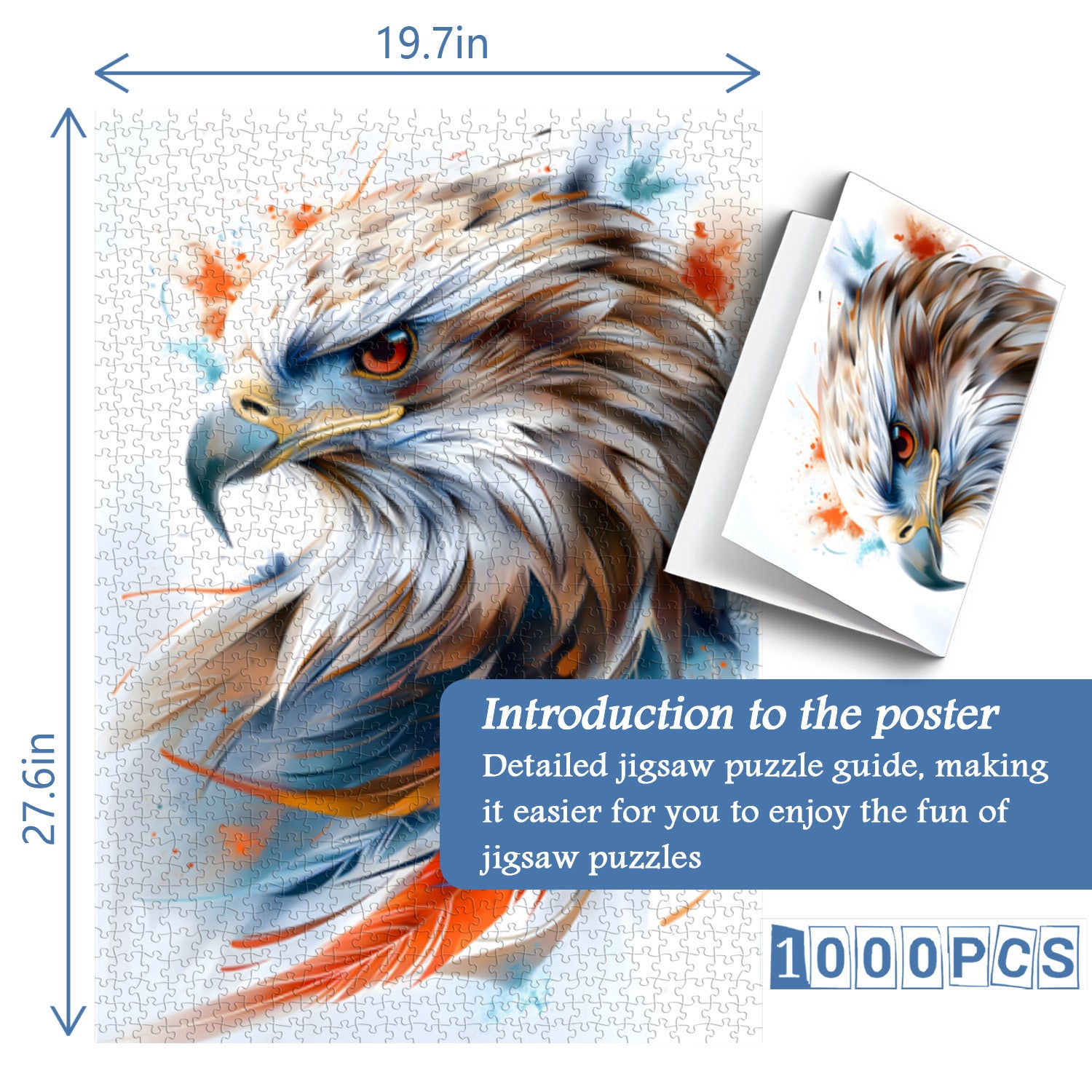 Colorful Wing Divine Eagle Jigsaw Puzzle 1000 Pieces