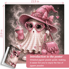 Pink Fashion Ghost Flag Jigsaw Puzzle 1000 Pieces