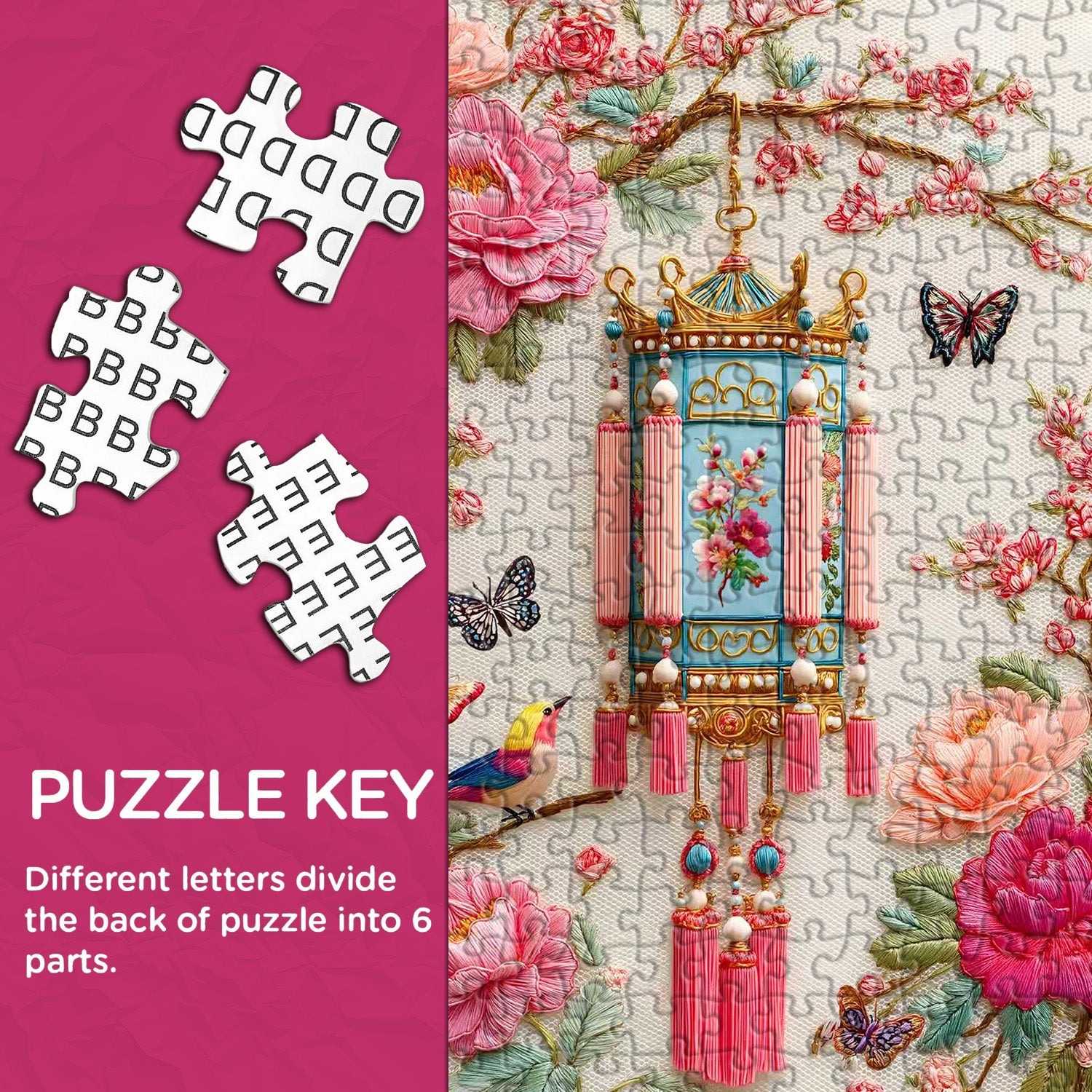 Embroidered Lantern Jigsaw Puzzle 1000 Pieces