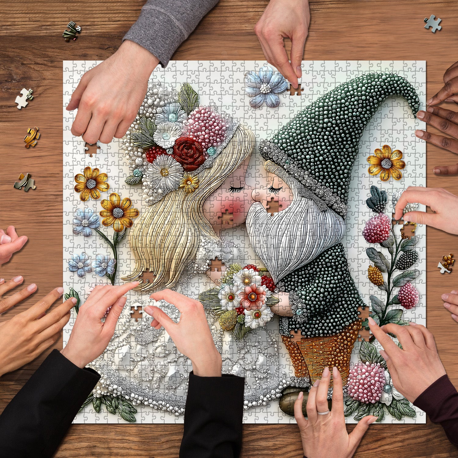 Verliebte Zwerge Puzzle 1000 Teile