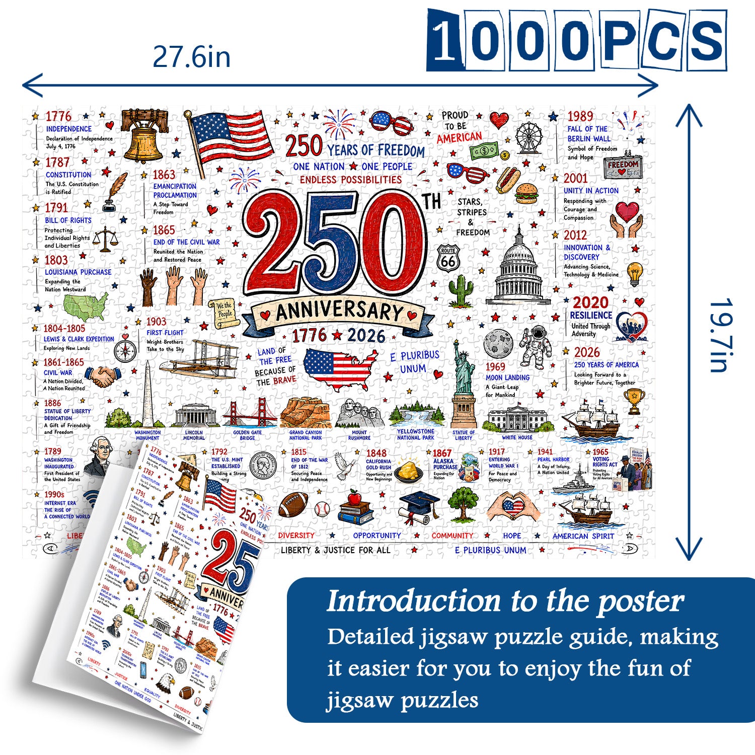 Patriotisches Amerika-Puzzle, 1000 Teile