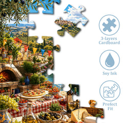 Italian Mountain Food Time Jigsaw Puzzle 1000 Pieces