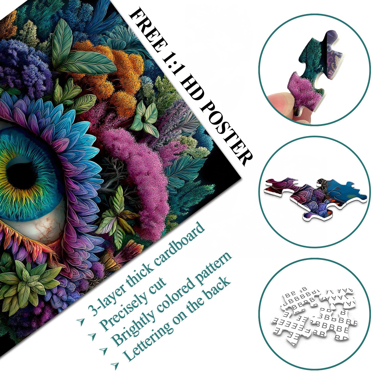 Pflanzenaugen-Puzzle 1000 Teile