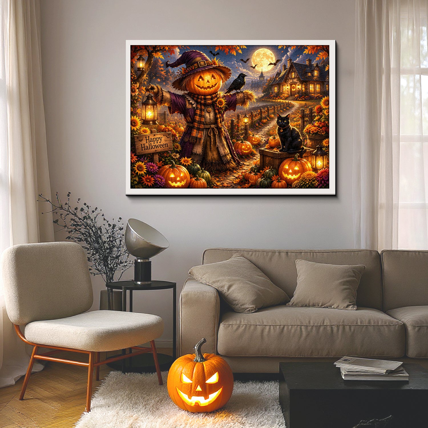 Glowing Moon Pumpkin Jigsaw Puzzle 1000 Pieces