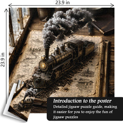 Vintage Book Trains Jigsaw Puzzle 1000 Pieces