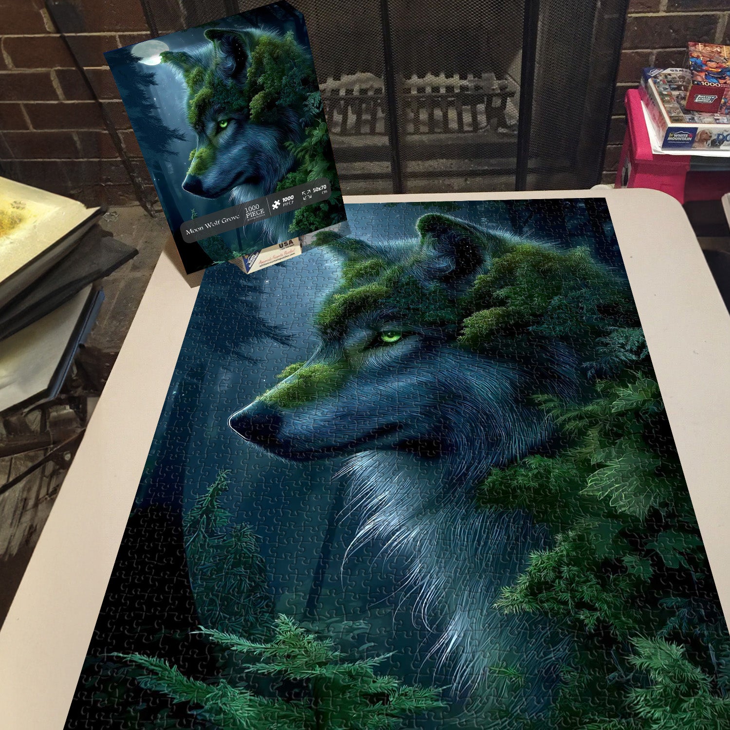 Moon Wolf Grove Jigsaw Puzzle 1000 Pieces