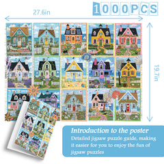 Coastal Cottage Collage Jigsaw Puzzle 1000 Pieces