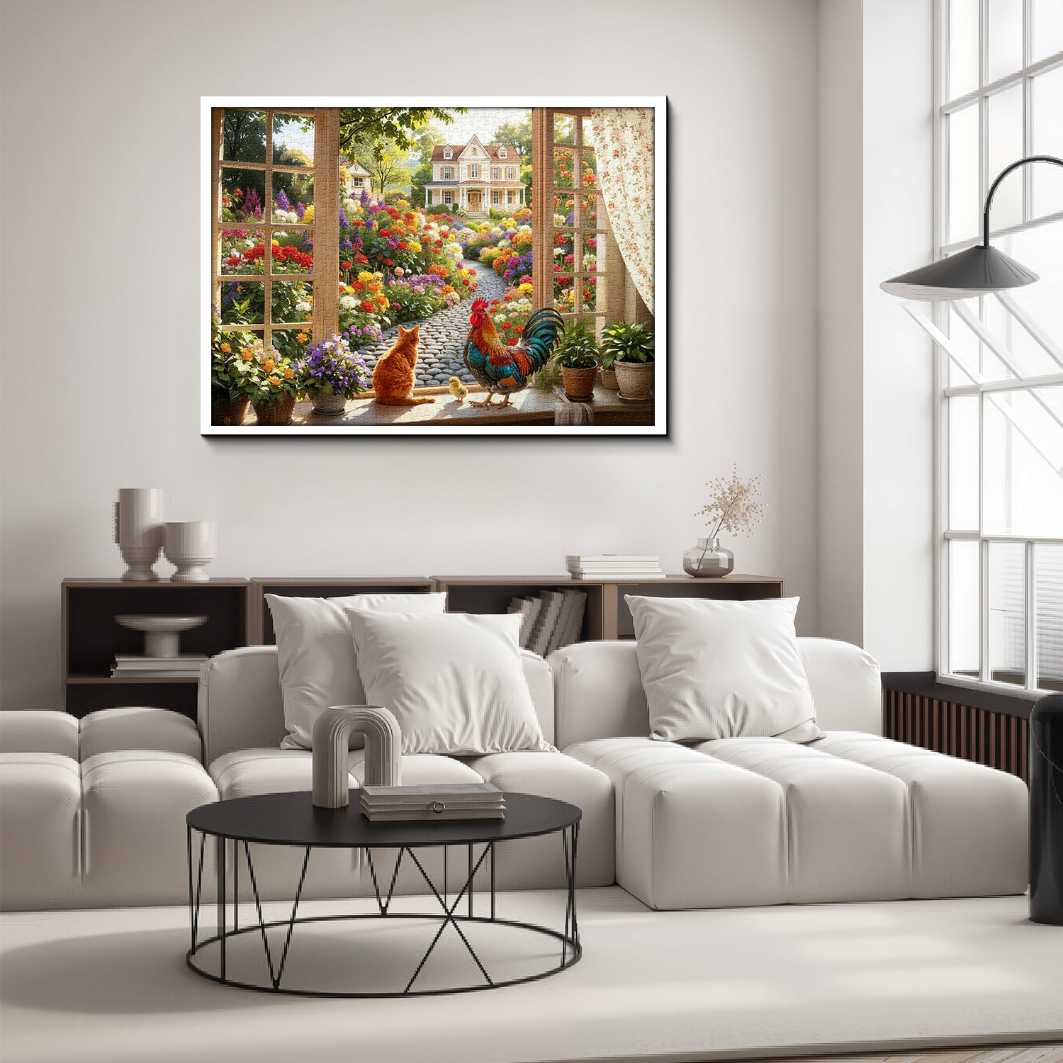 Landschaftsfenster-Szenen-Puzzle, 1000 Teile