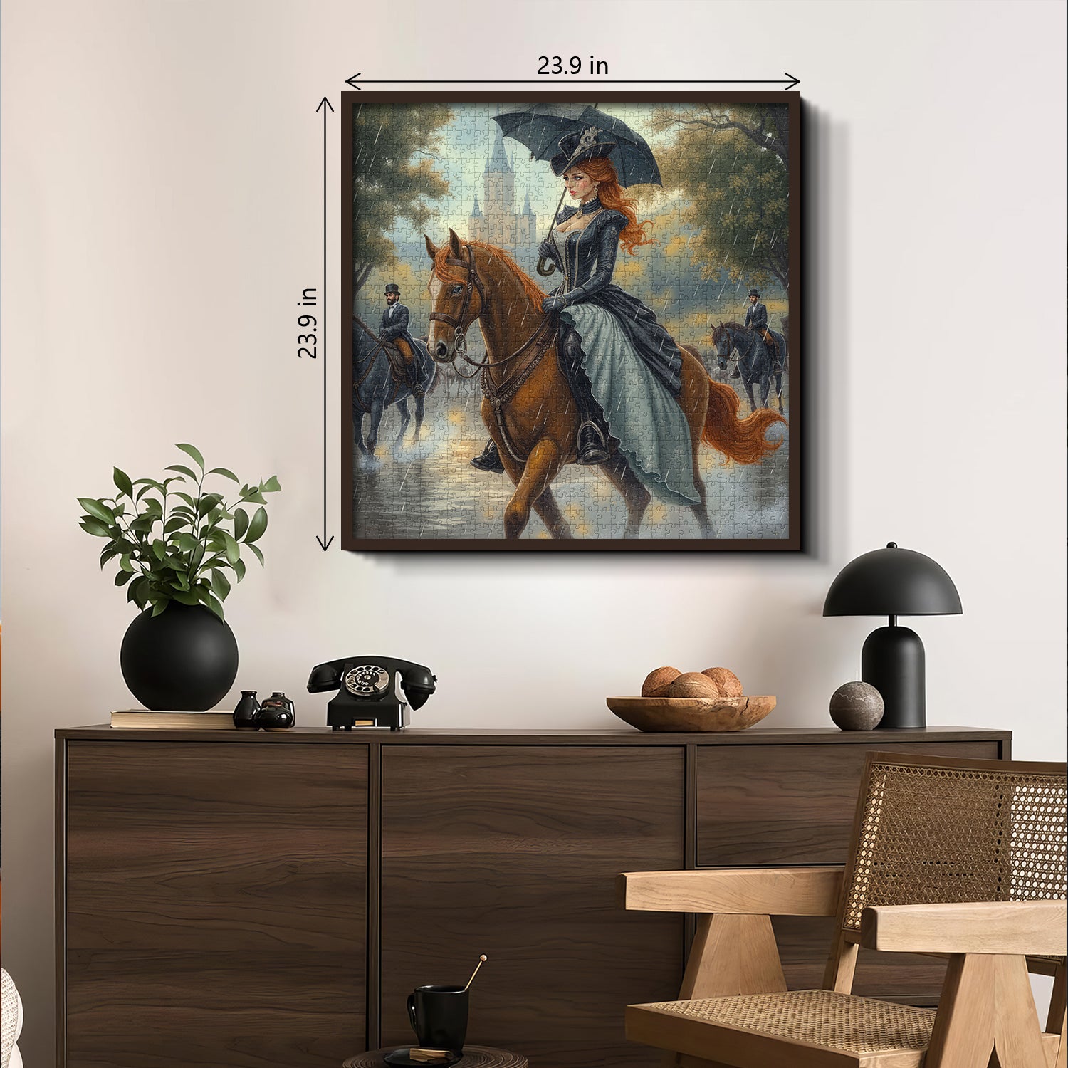 Die Dame im Regen Puzzle 1000 Teile