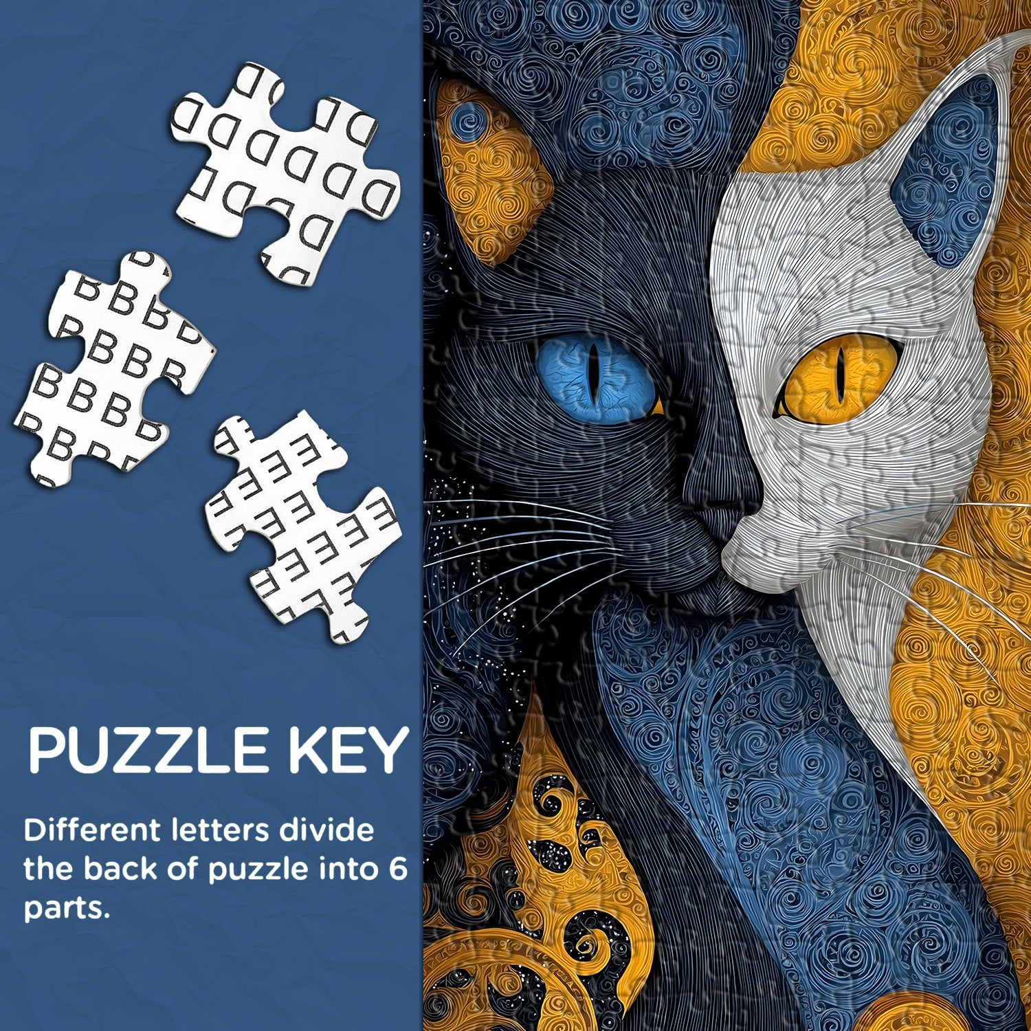 Blue Gold Gaze Puzzle 1000 Teile