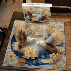 Quilled Twin Eagles Jigsaw Puzzle 1000 Pieces