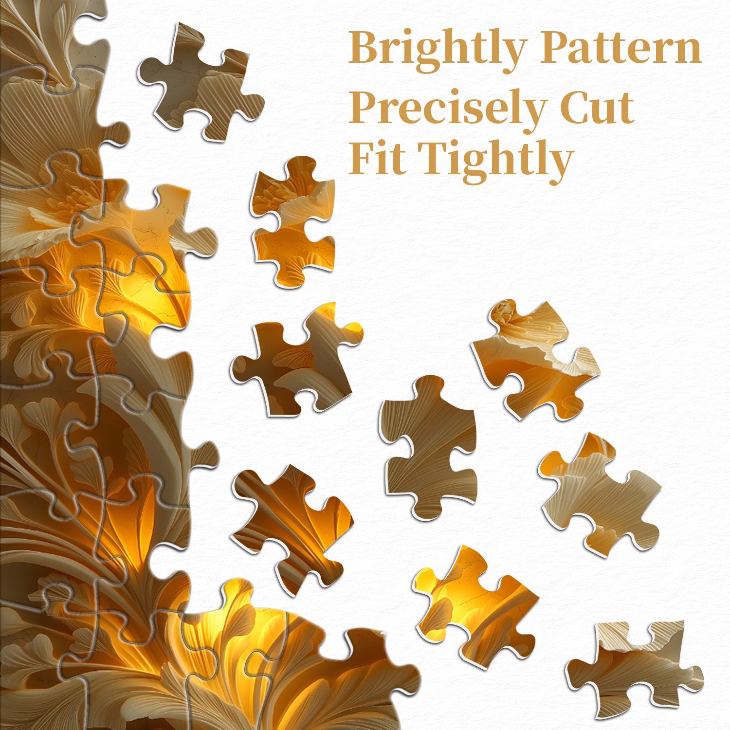 Golden Flower Relief Jigsaw Puzzle 1000 Pieces