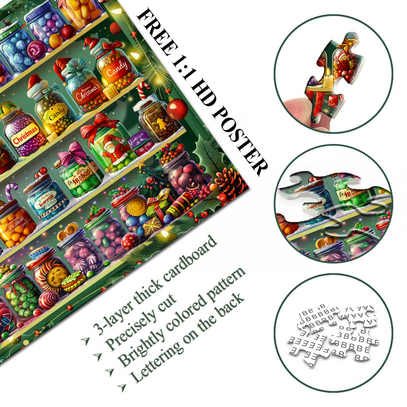 Christmas Candy Jar Jigsaw Puzzles 1000 Pieces