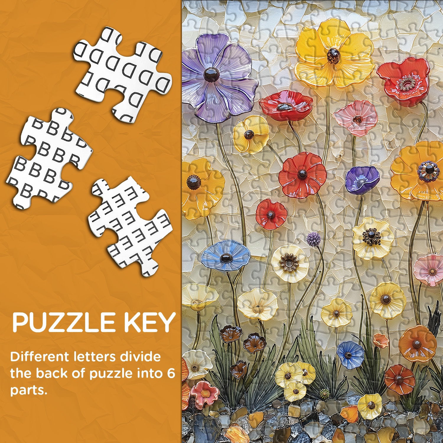 Wildflower Glass Art s Puzzle 1000 Teile