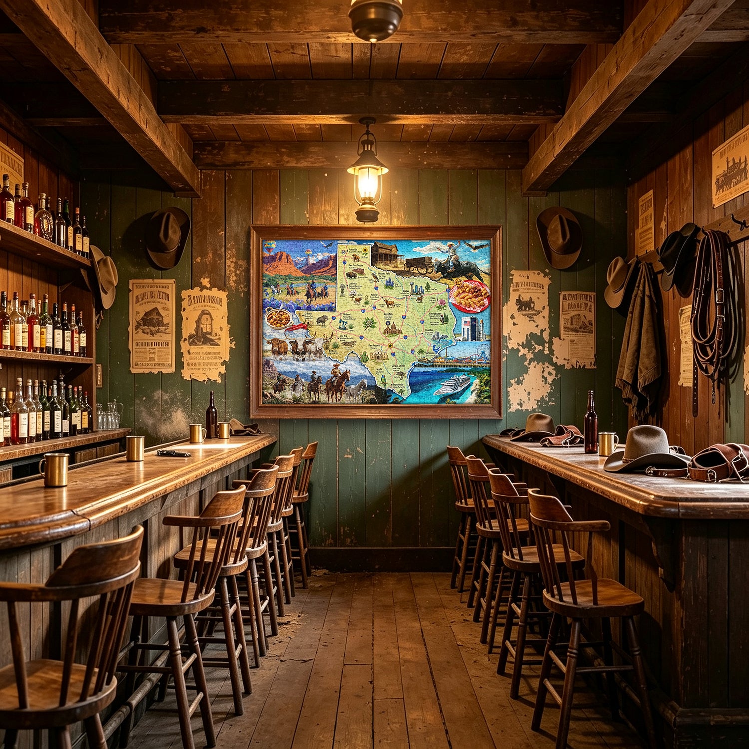 Wildwest-Kartenpuzzle 1000 Teile
