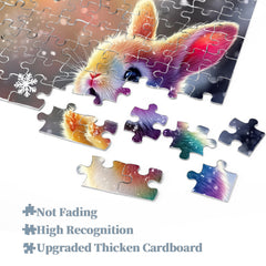 Snowy Hued Rabbit Jigsaw Puzzle 1000 Pieces