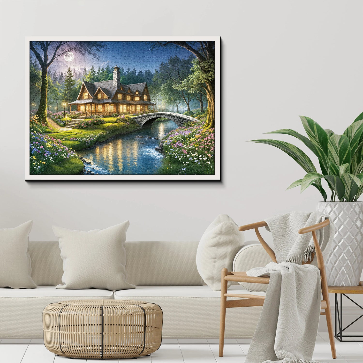 Twilight Cabin Glow Puzzle 1000 Teile