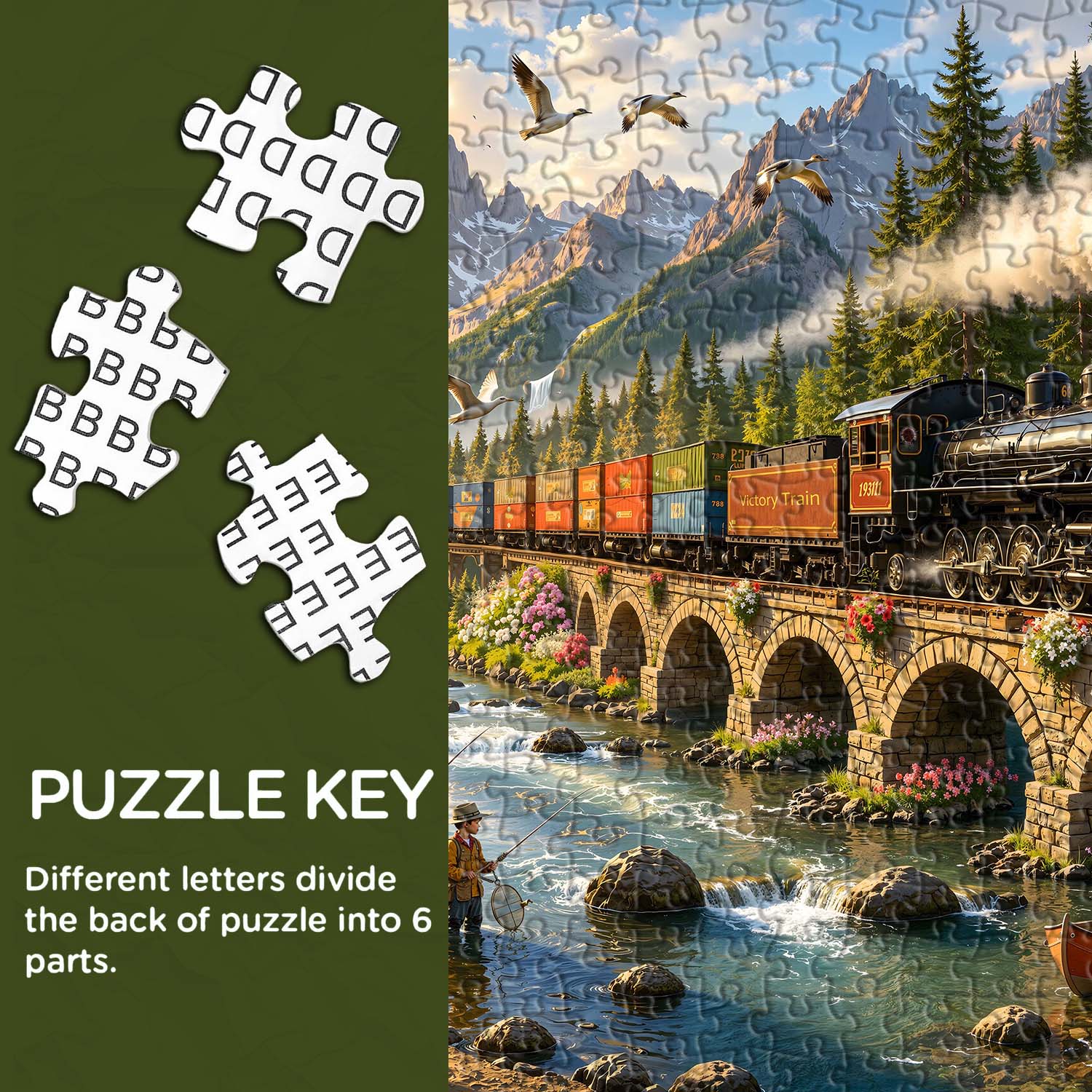 Valley Steam Train Puzzle 1000 Teile