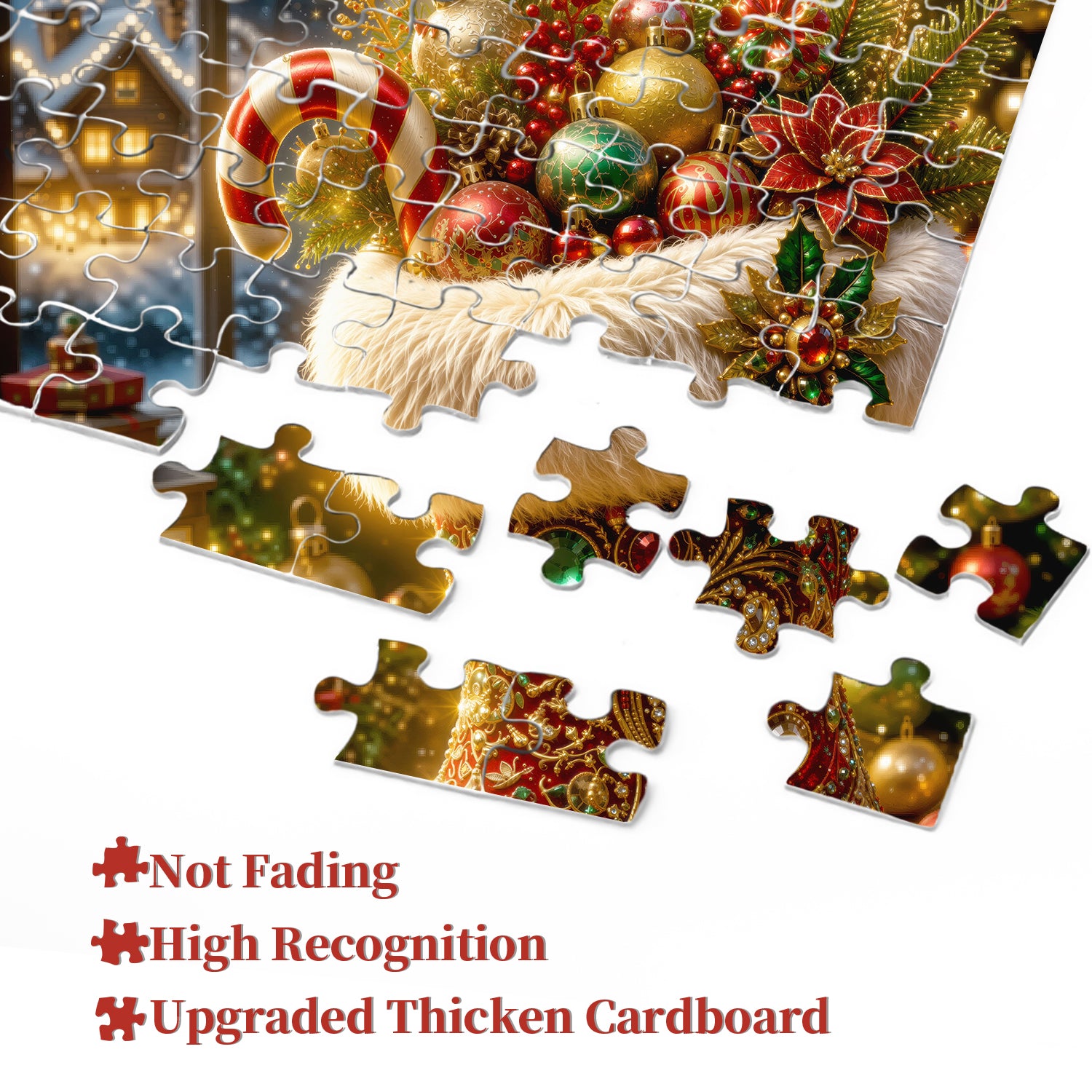 Festliches Weihnachtsmann-Stiefel-Puzzle, 1000 Teile