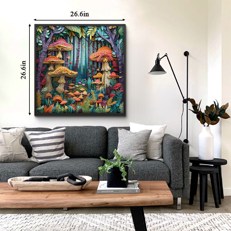 Quadratisches stereoskopisches 3D-Pilz-Puzzle mit 1000 Teilen