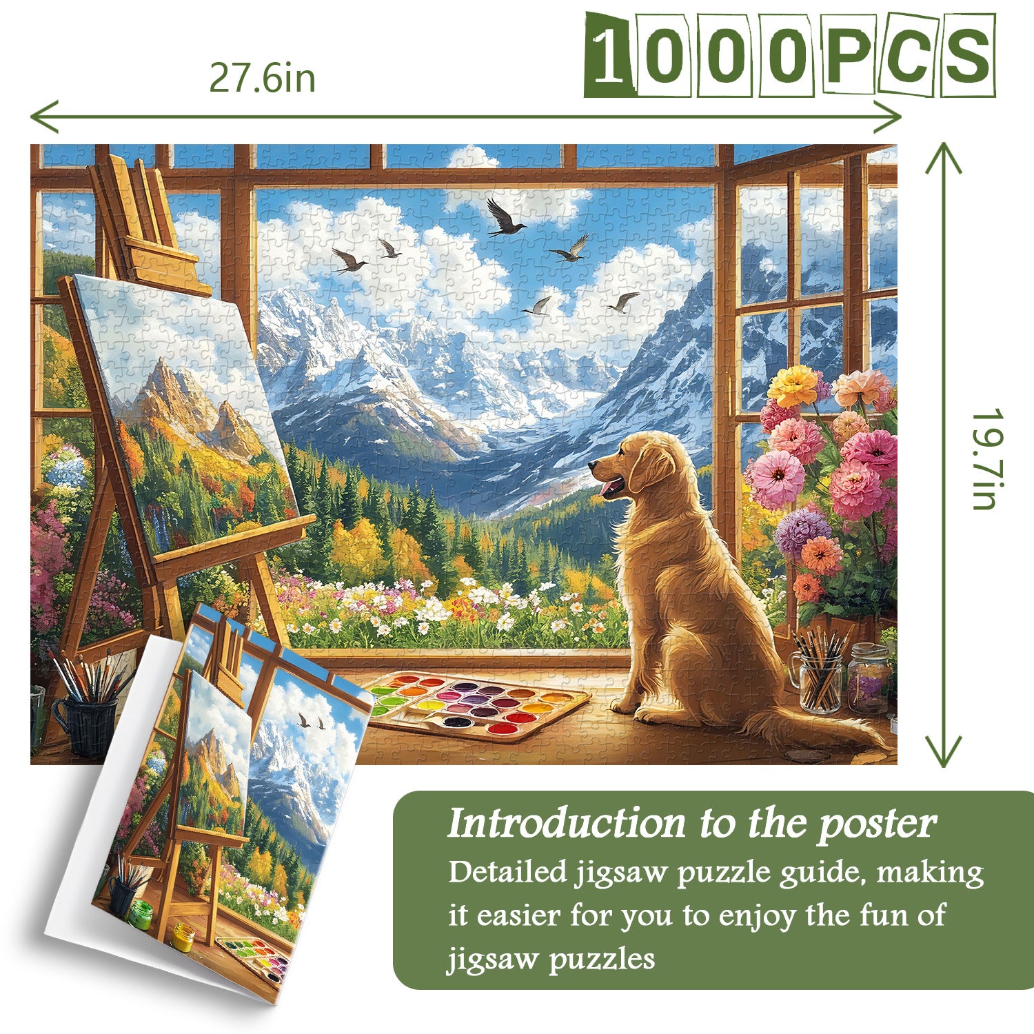 Colorful Painter's Paradise Jigsaw Puzzle 1000 Pieces