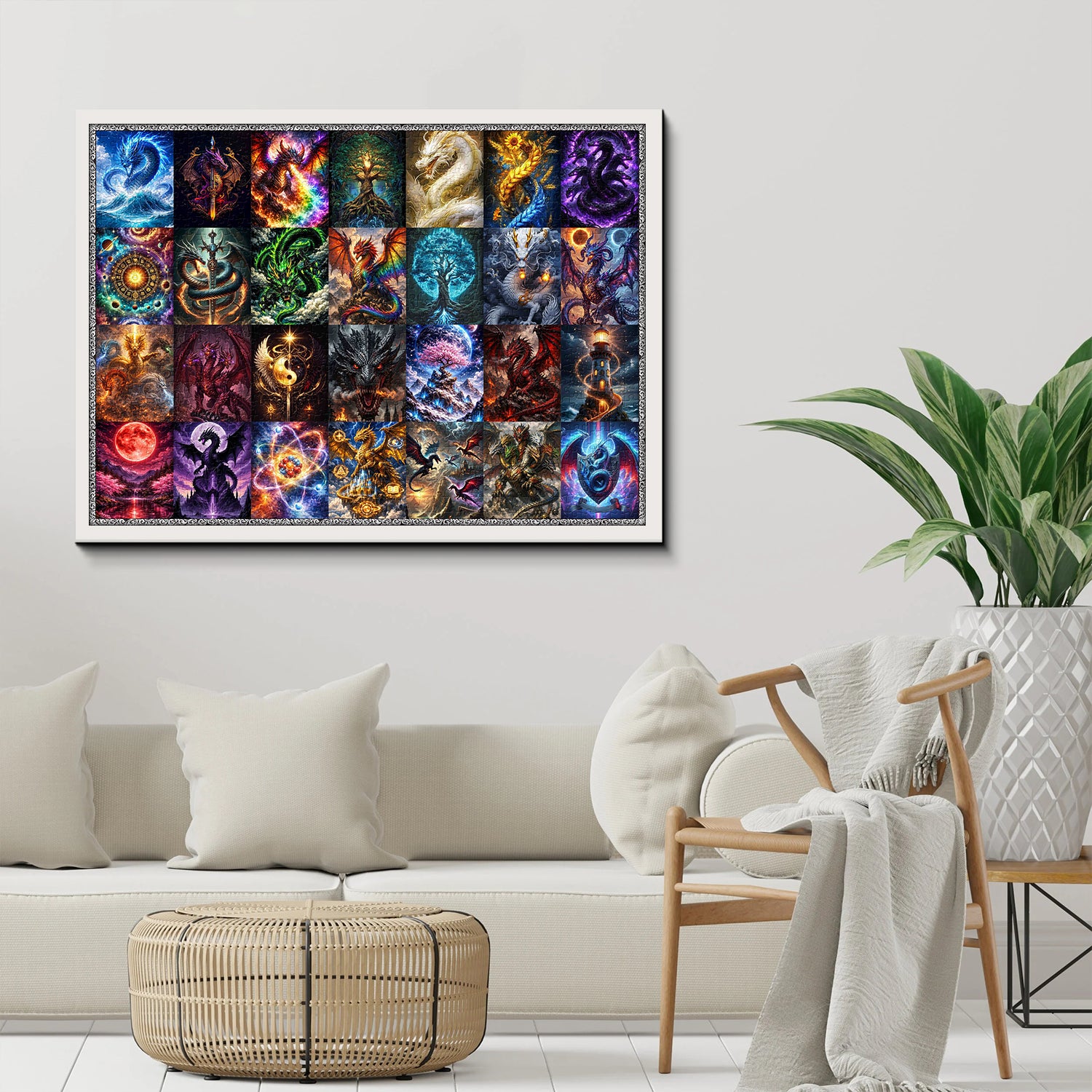 Elemental Dragon Collage Puzzle 1000 Teile