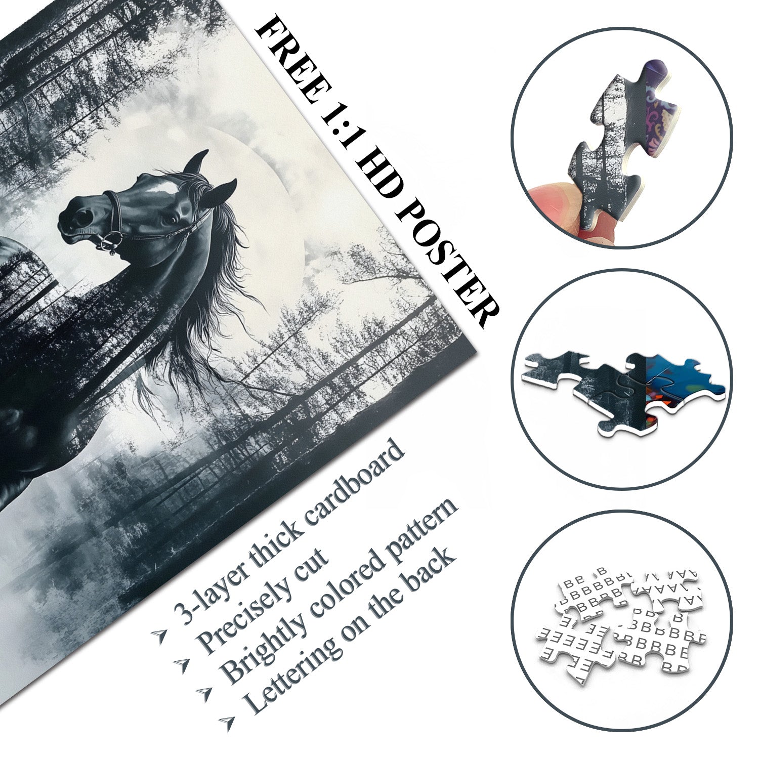 Mondschein-Ross-Puzzle 1000 Teile