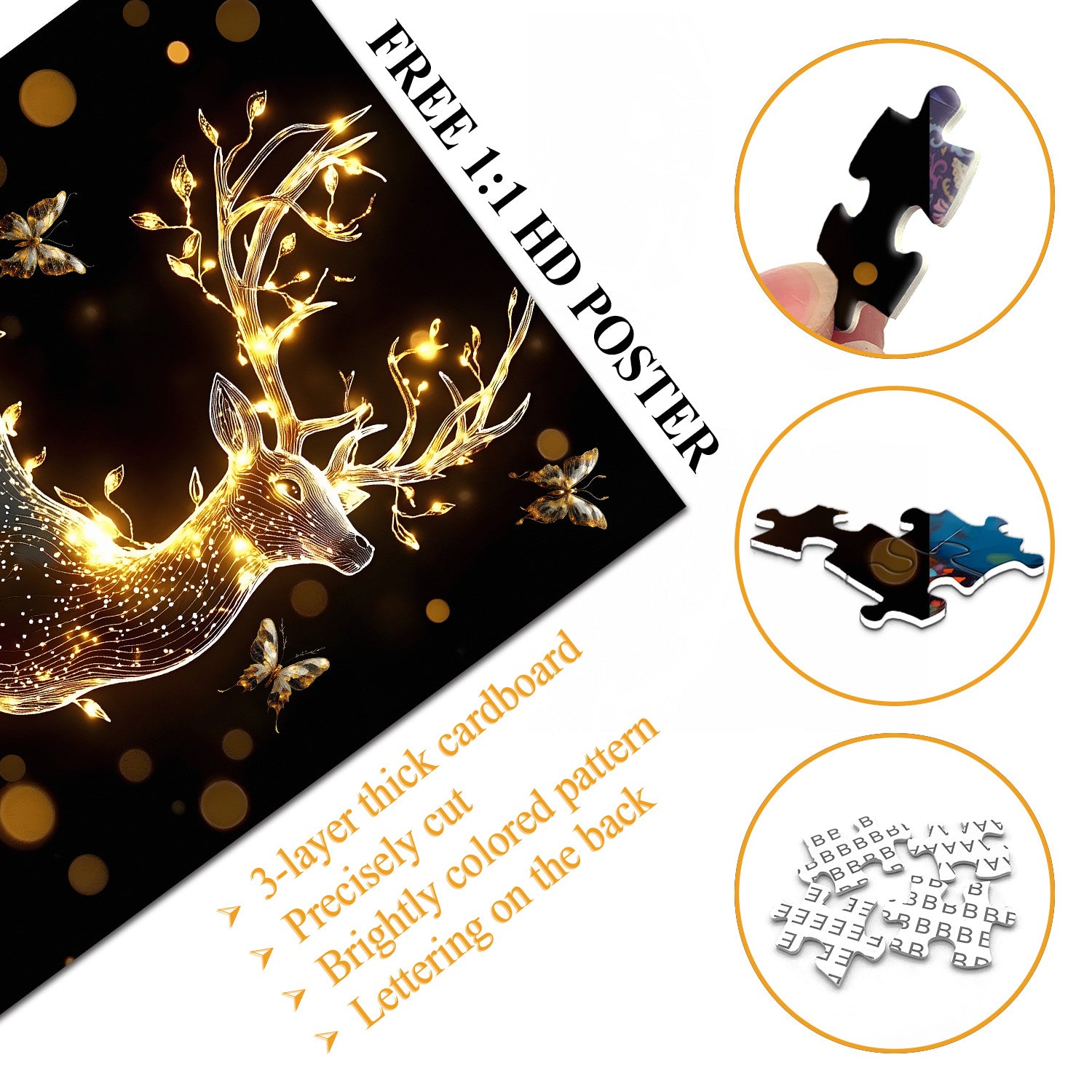 Deer of Light Jigsaw Puzzle 1000 Pieces