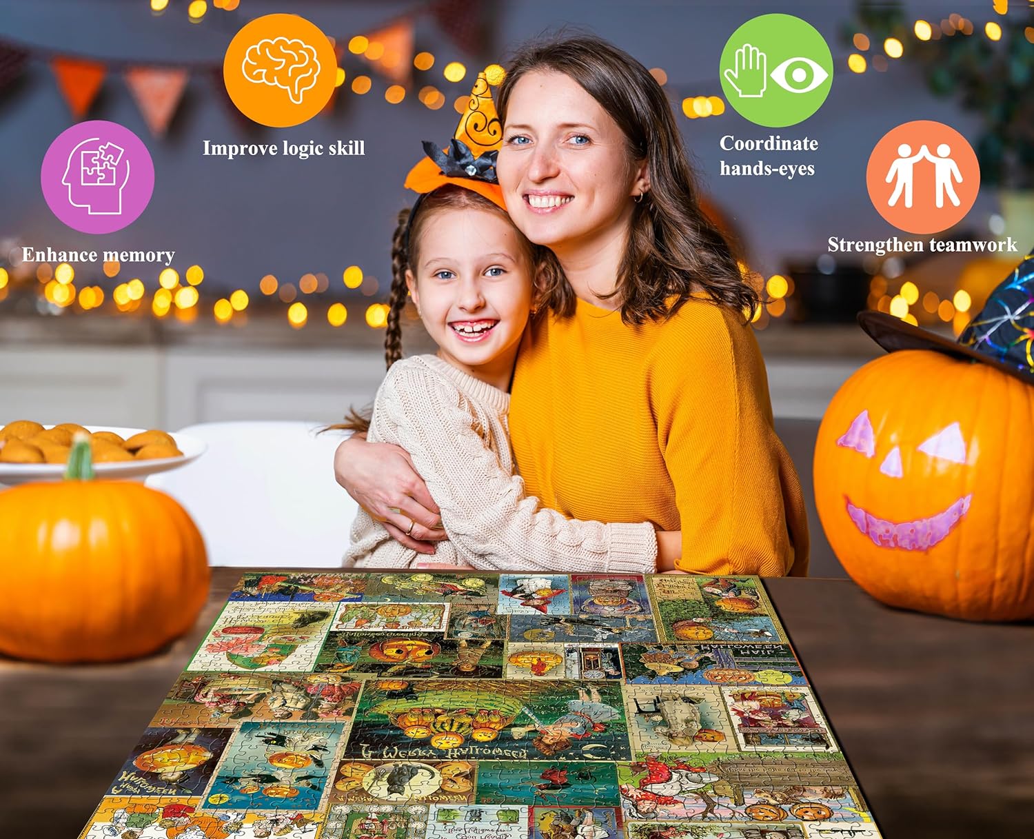 Halloween-Karten-Puzzle 1000 Teile