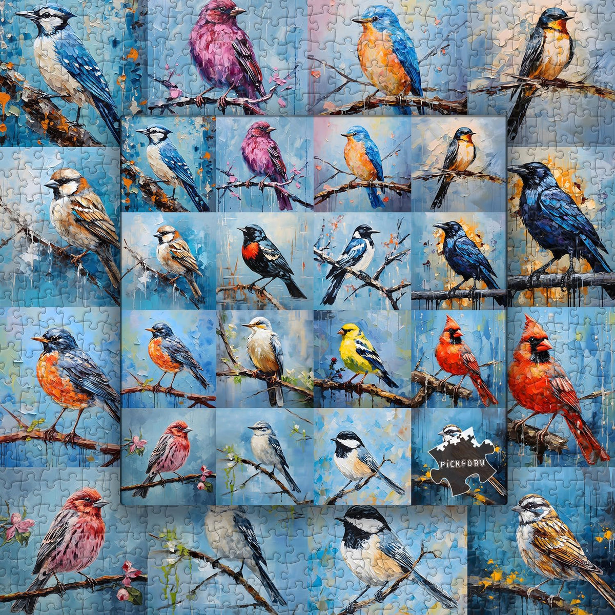 Colorful Birds Art Jigsaw Puzzle 1000 Pieces